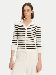 Morgan Kardigan 251-MAEL Biały Slim Fit. Białe swetry Morgan, m, bez wzorów, z wiskozy, bez ramiączek. Za 139.99 zł.