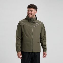 Kurtka na deszcz unisex Rogelli Commuter Essential. Czarne kurtki przeciwdeszczowe Rogelli, m, bez wzorów, z materiału, z kapturem, rowerowe. Za 313.00 zł.