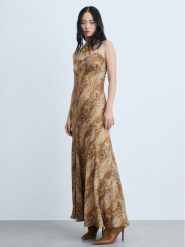 Mango Sukienka codzienna Bella 77064796 Brązowy Regular Fit. Brązowe sukienki Mango, na co dzień, m, bez wzorów, z wiskozy, bez kołnierzyka, bez ramiączek, proste. Za 199.99 zł.