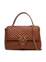 PINKO Torebka Love Lady Puff Big Cl 100042 A0GK L84Q Brązowy. Brązowe torebki klasyczne Pinko, bez wzorów, ze skóry, bez dodatków. Za 2,229.00 zł.