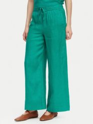 Tommy Hilfiger Spodnie materiałowe WW0WW48970 Zielony Relaxed Fit. Zielone spodnie materiałowe Tommy Hilfiger, bez wzorów, ze lnu. Za 489.99 zł.