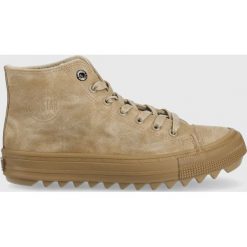 Big Star tenisówki damskie kolor brązowy. Brązowe trampki BIG STAR, bez wzorów, z gumy, retro, bez zapięcia. W wyprzedaży za 129.99 zł.