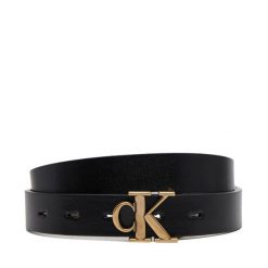 Pasek Damski Calvin Klein Jeans. Czarne paski Calvin Klein Jeans, bez wzorów, z jeansu. Za 209.99 zł.