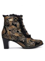 Laura Vita Trzewiki Elcodieo 224 Brązowy. Brązowe botki LAURA VITA, bez wzorów, ze skóry, bez obcasa, na słupku, bez zapięcia. Za 319.99 zł.