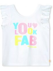 Billieblush Top w kolorze białym rozmiar: 104. Białe topy Billieblush, bez wzorów, z bawełny, bez kołnierzyka, bez ramiączek. Za 57.33 zł.