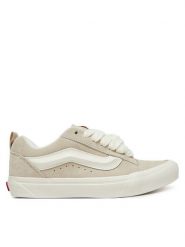 Vans Tenisówki Knu Skool VN000D750CK1 Beżowy. Brązowe trampki Vans, bez wzorów, ze skóry, bez zapięcia. Za 229.99 zł.