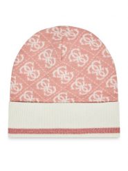 Guess Czapka AW9979 WOL01 Różowy. Czerwone czapki zimowe Guess, z aplikacjami, z materiału. Za 189.99 zł.