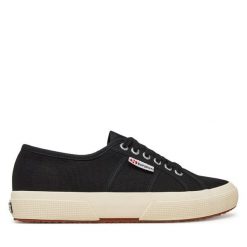 Tenisówki Superga. Czarne trampki Superga, bez wzorów, bez zapięcia. Za 159.99 zł.
