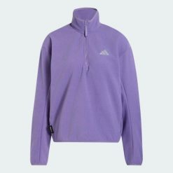 Polarowa bluza ADI365 Running Essentials Winterized z suwakiem do połowy. Czerwone bluzy bez kaptura adidas, na zimę, m, bez wzorów, z materiału, bez kaptura, do biegania, climawarm (adidas). Za 299.00 zł.
