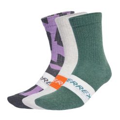 Skarpety Terrex Multi 3 Pack. Białe skarpetki adidas, bez wzorów, z bawełny. W wyprzedaży za 65.66 zł.