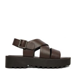 Sandały G-Star Raw. Brązowe sandały G-Star Raw, bez wzorów, retro, bez obcasa, na płaskiej podeszwie, bez zapięcia. Za 259.99 zł.