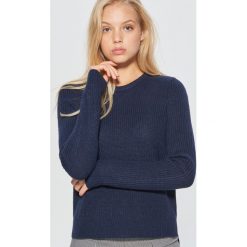 Sweter basic - Granatowy. Niebieskie swetry Cropp. Za 49.99 zł.