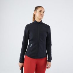 Kurtka tenisowa damska Artengo Soft Dry 900. Czarne kurtki ARTENGO, xs, bez wzorów, z elastanu, sportowe, bez kaptura. Za 129.99 zł.