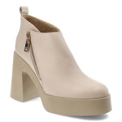 Beżowe Botki Armodo Modne Buty Na Obcasie. Brązowe botki Armodo, bez wzorów, ze skóry, eleganckie, bez obcasa, na obcasie, bez zapięcia. Za 369.00 zł.