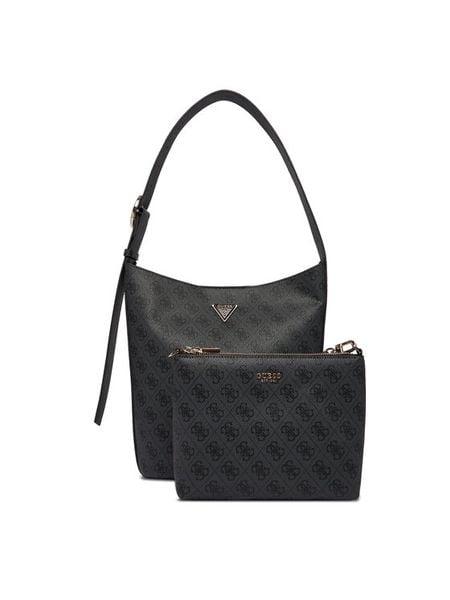 Guess Torebka Meridian II HWSG69 74040 Szary. Szare torebki klasyczne Guess, z aplikacjami, ze skóry, bez dodatków. Za 679.99 zł.