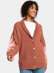 Roxy Kardigan Hand On Heart Swtr ERJSW03584 Pomarańczowy Regular Fit. Brązowe swetry Roxy, m, bez wzorów, z syntetyku, bez ramiączek. Za 269.99 zł.