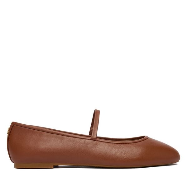 Baleriny LAUREN RALPH LAUREN. Brązowe baleriny Lauren Ralph Lauren, bez wzorów, bez obcasa, bez zapięcia. Za 405.99 zł.