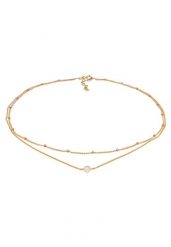 Elli Damski naszyjnik Choker warstwowy z kulkowym łańcuszkiem z kwarcem różowym pozłacane srebro 925 Sterling Silver Naszyjniki 1 ct. Czerwone naszyjniki Elli, z materiału, z kwarcem, pozłacane. Za 293.99 zł.
