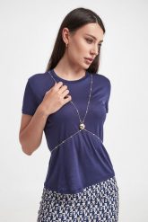T-shirt ELISABETTA FRANCHI. T-shirty Elisabetta Franchi, bez wzorów, bez kołnierzyka, bez ramiączek. W wyprzedaży za 553.77 zł.