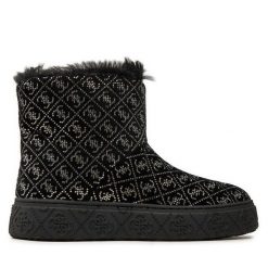 Śniegowce Guess. Czarne śniegowce Guess, z aplikacjami, bez zapięcia. Za 839.99 zł.