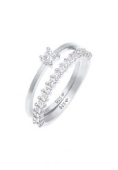 Elli Damski soliter zaręczyny Infinity z kryształami cyrkonii pozłacane srebro 925 Sterling Silver Pierścionki 1 ct. Szare pierścionki Elli, z cyrkonią, pozłacane. Za 328.99 zł.