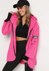 Różowa Kurtka Oversize Wiatrówka z Kapturem Lafise. Czerwone kurtki Born2be, xs, bez wzorów, z kapturem. W wyprzedaży za 55.99 zł.