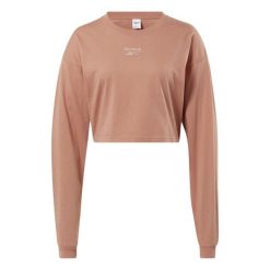 Bluza sportowa damska Reebok H49247. Brązowe bluzy bez kaptura Reebok, l, bez wzorów, z bawełny, bez kaptura, na fitness i siłownię. Za 126.00 zł.