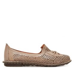 Baleriny Comfortabel. Brązowe baleriny Comfortabel, bez wzorów, bez obcasa, bez zapięcia. Za 179.99 zł.