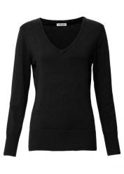 Sweter z cienkiej dzianiny. Białe swetry bonprix, bez wzorów, z bawełny, casualowe, bez ramiączek. Za 84.99 zł.
