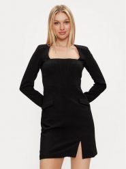 Morgan Sukienka codzienna 231-RZUMBA.F Czarny Regular Fit. Czarne sukienki Morgan, na co dzień, bez wzorów, z syntetyku, bez kołnierzyka, bez ramiączek, proste. Za 259.99 zł.