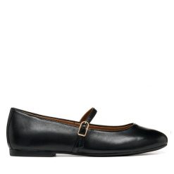 Baleriny Geox. Czarne baleriny Geox, bez wzorów, bez obcasa, bez zapięcia. Za 449.99 zł.