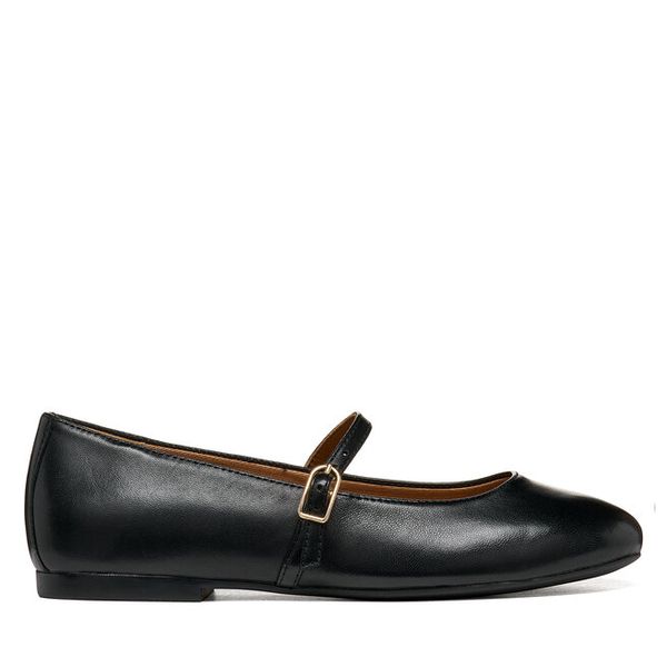 Baleriny Geox. Czarne baleriny Geox, bez wzorów, bez obcasa, bez zapięcia. Za 449.99 zł.