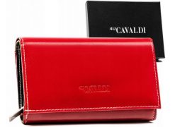 Portfel skórzany 4U Cavaldi RD-21-GCL czerwony. Czerwone portfele 4U Cavaldi, bez wzorów, ze skóry. Za 65.99 zł.