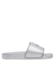 KARL LAGERFELD Klapki Kondo 2.0 KL80919M Srebrny. Szare klapki KARL LAGERFELD, bez wzorów, z tworzywa sztucznego, bez obcasa, bez zapięcia. Za 239.99 zł.