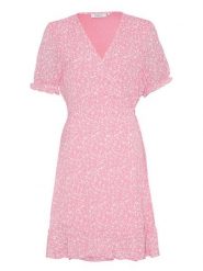 MOSS COPENHAGEN Sukienka "Elanina Rikklie" w kolorze jasnoróżowym rozmiar: XL. Różowe sukienki Moss Copenhagen, xl, bez wzorów, bez kołnierzyka, bez ramiączek, midi. Za 118.84 zł.