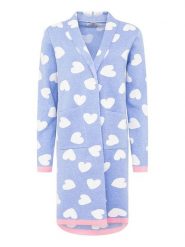 Zwillingsherz Kardigan w kolorze błękitnym rozmiar: S/M. Niebieskie swetry Zwillingsherz, m, bez wzorów, bez ramiączek. Za 136.13 zł.