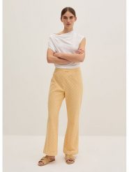 STEFANEL Spodnie w kolorze żółtym rozmiar: 36. Żółte spodnie materiałowe Stefanel, bez wzorów, z materiału. Za 260.99 zł.