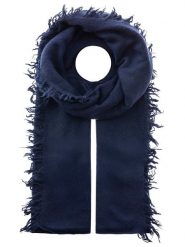 Zwillingsherz Kaszmirowy szal w kolorze granatowym - 190 x 75 cm rozmiar: onesize. Niebieskie szaliki i kominy Zwillingsherz, bez wzorów, z kaszmiru. Za 394.38 zł.