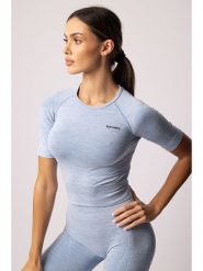 Spaio Koszulka sportowa "Melange" w kolorze błękitnym rozmiar: M. Niebieskie t-shirty sportowe Spaio, m, bez wzorów, z materiału, bez ramiączek, outdoorowe. Za 172.49 zł.