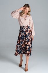 Trapezowa Spódnica z Florystycznym Wzorem - Wzór 126. Spódnice Figl, m, bez wzorów, z materiału, trapezowe. Za 249.00 zł.