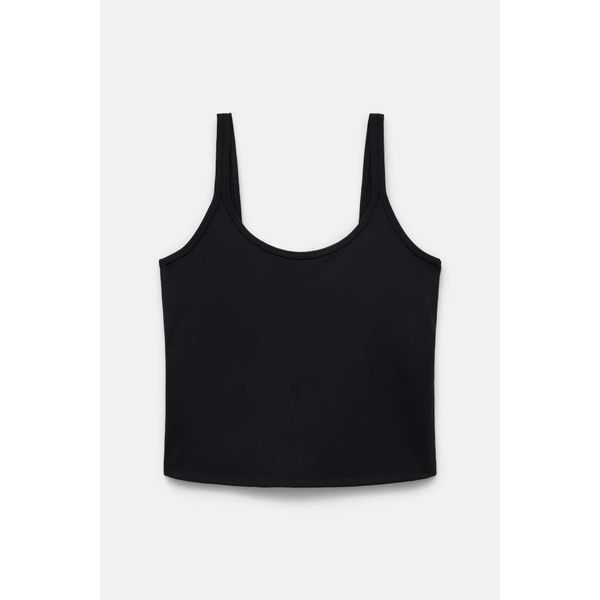 Damski tank top Girlfriend Collective Gemma Scoop. Czarne topy GIRLFRIEND COLLECTIVE, bez wzorów, bez kołnierzyka, bez ramiączek. Za 324.00 zł.
