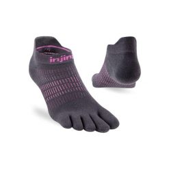Skarpety do biegania damskie Injinji Run Lightweight No-Show. Czerwone skarpetki Injinji, bez wzorów. Za 69.99 zł.
