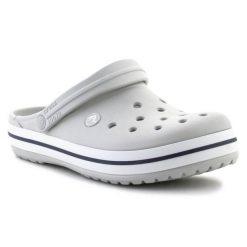 Klapki Crocs Crocband Atmosphere U 11016-1FT szare. Szare klapki bez wzorów, klasyczne, bez obcasa, bez zapięcia. Za 374.47 zł.