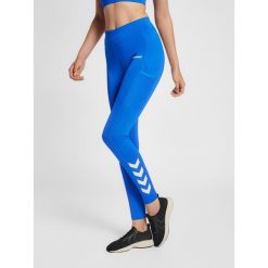 Damskie legginsy mid-rise Hummel MT Chipo. Niebieskie legginsy Hummel, bez wzorów, na fitness i siłownię. Za 129.00 zł.