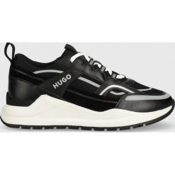 HUGO sneakersy Joyce Runn kolor czarny. Czarne buty sportowe lifestyle Hugo, bez wzorów, sportowe, z okrągłym noskiem, bez zapięcia. Za 849.99 zł.