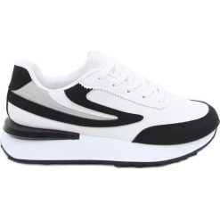 Buty sportowe damskie Naila Black białe czarne. Białe buty treningowe INNA MARKA, bez wzorów, z materiału, bez zapięcia. Za 115.67 zł.