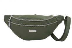 Saszetka skórzana nerka BARBERINI'S 985-38 zielona. Zielone nerki i saszetki Barberinis, bez wzorów, ze skóry, eleganckie, bez dodatków. Za 169.99 zł.