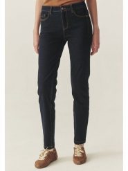 TATUUM Dżinsy - Slim fit - w kolorze granatowym rozmiar: 38. Niebieskie jeansy Tatuum, z aplikacjami, ze skóry, klasyczne. Za 200.60 zł.