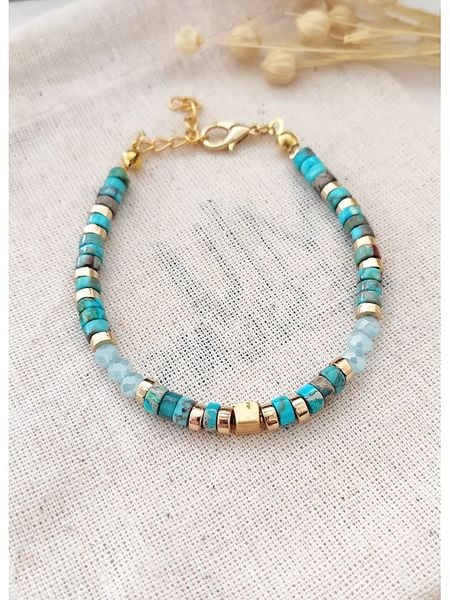 Atelier MIU Pozłacana bransoletka rozmiar: onesize. Niebieskie bransoletki atelier MIU, z perłą, pozłacane. Za 57.45 zł.