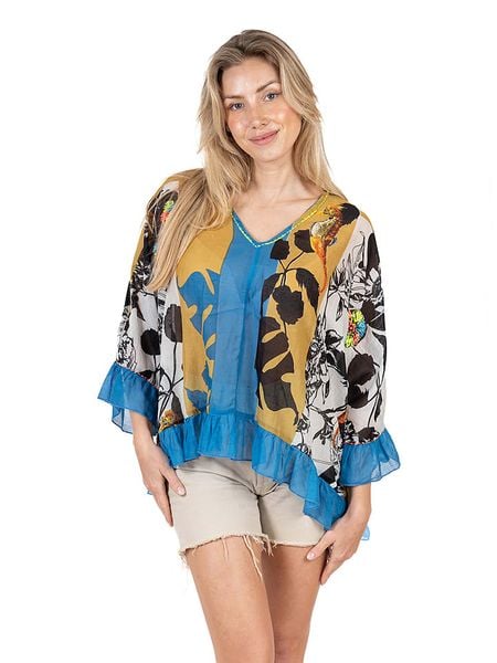 Isla Bonita by SIGRIS Bluzka ze wzorem rozmiar: XL. Bluzki Isla Bonita by SIGRIS, xl, bez wzorów, z bawełny, bez kołnierzyka, bez ramiączek. Za 145.94 zł.